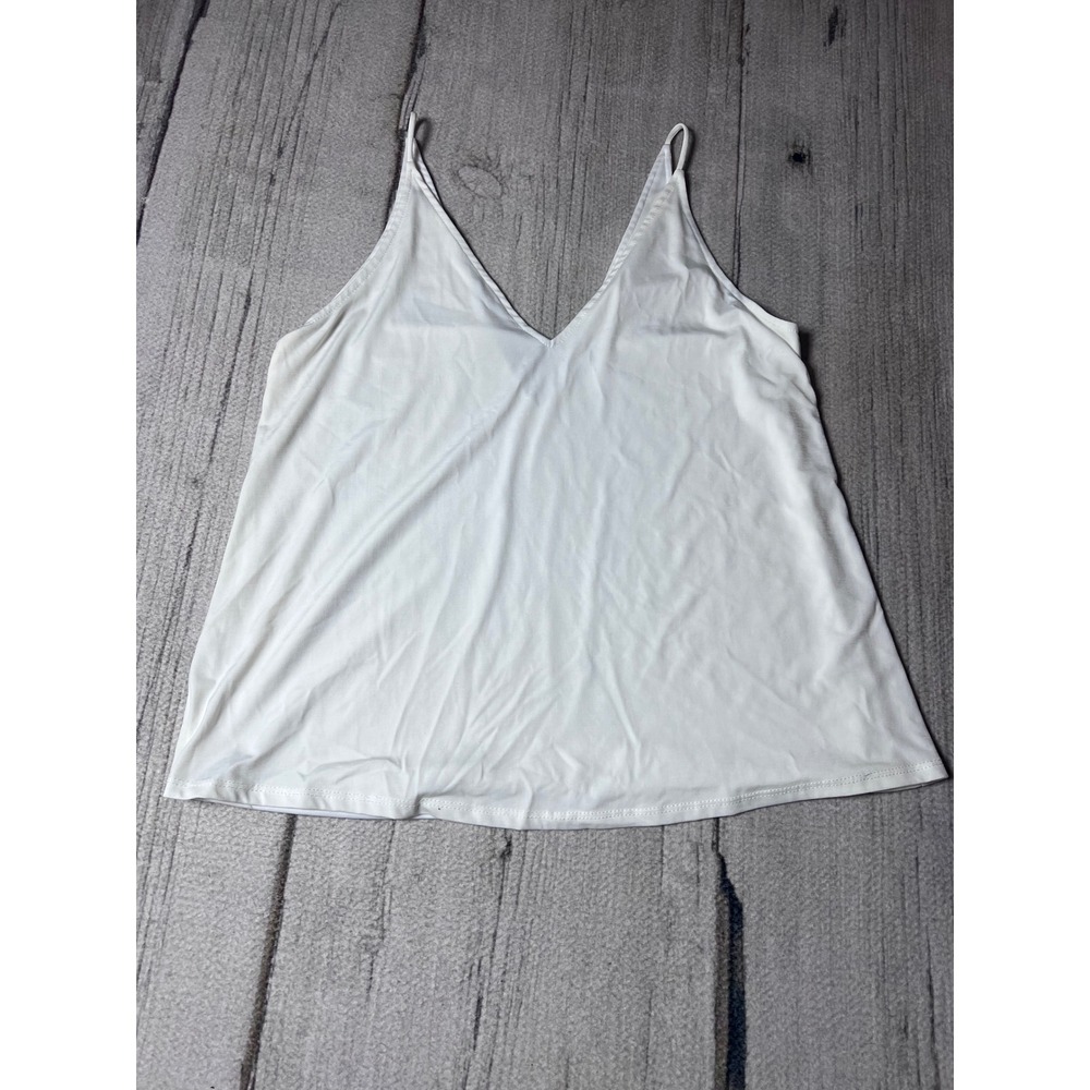 Dear Apple Womens White Double V-Neck Spaghetti Strap‎ Camisole Top CT1716-S3 M